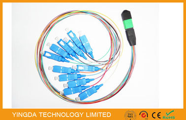 Гибкий провод сборки кабеля волокна стренги гидры 12 SC/MTP MPO для FTTX