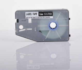 двухкатушечная кассета касания ленты 20M.p создателя ярлыка 6mm серебряная для принтера удостоверения личности кабеля