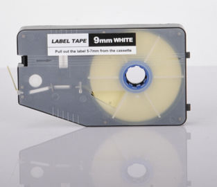 лента принтера ярлыка 9mm белая, космическая двухкатушечная кассета удостоверения личности кабеля