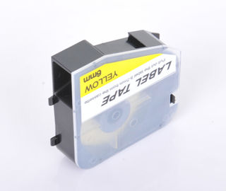 Желтая коммерчески лента принтера ярлыка, провод маркируя двухкатушечную кассету 6mm