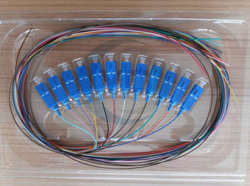 цветастые свободные отрезки провода оптического волокна пробки 12core с разъемом SC/UPC, 1.5meter пользой в ODF, moudule, кассета, шкаф