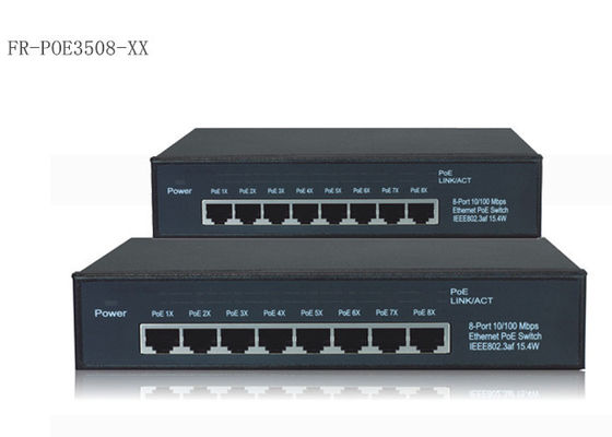 Сила 8 портов над локальными сетями переключает 10/100/1000M с IEEE 802.3af